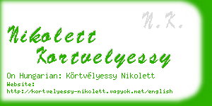 nikolett kortvelyessy business card