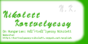 nikolett kortvelyessy business card